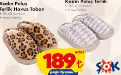 KADIN PELUŞ TERLİK HAVUZ TABAN fiyat ve kampanya bilgisi